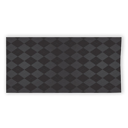 Black And Grey Argyle Pattern Print Beach Towel