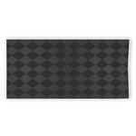 Black And Grey Argyle Pattern Print Beach Towel
