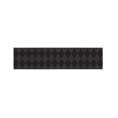 Black And Grey Argyle Pattern Print Bed Runner