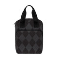 Black And Grey Argyle Pattern Print Bible Tote Bag