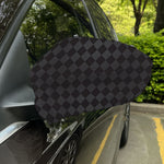 Black And Grey Argyle Pattern Print Car Side Mirror Covers