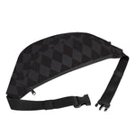 Black And Grey Argyle Pattern Print Fanny Pack
