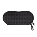 Black And Grey Argyle Pattern Print Glasses Case