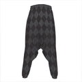 Black And Grey Argyle Pattern Print Hammer Pants