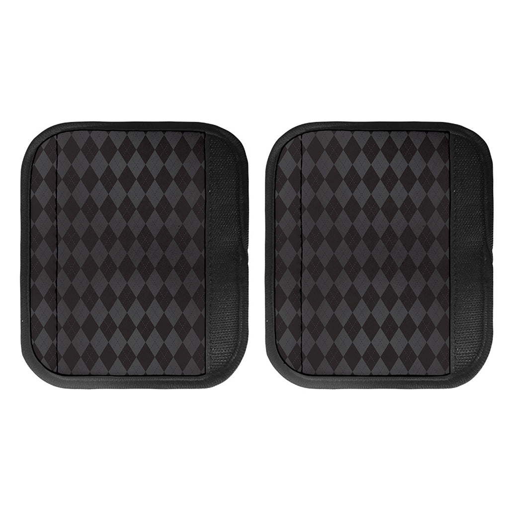 Black And Grey Argyle Pattern Print Handle Covers