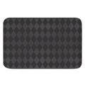 Black And Grey Argyle Pattern Print Indoor Door Mat
