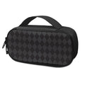 Black And Grey Argyle Pattern Print Portable Cooler Travel Case