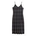 Black And Grey Argyle Pattern Print Jersey Midi Cami Dress