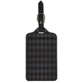 Black And Grey Argyle Pattern Print Luggage Tag