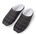 Black And Grey Argyle Pattern Print Mesh Casual Shoes