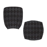 Black And Grey Argyle Pattern Print Office Chair Cover