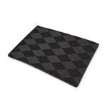 Black And Grey Argyle Pattern Print Pet Cooling Mat Cover