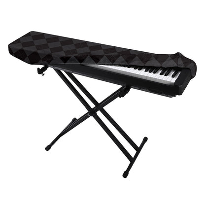 Black And Grey Argyle Pattern Print Piano Keyboard Cover