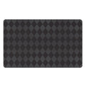 Black And Grey Argyle Pattern Print Polyester Doormat