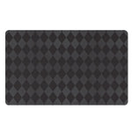 Black And Grey Argyle Pattern Print Polyester Doormat