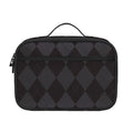Black And Grey Argyle Pattern Print Portable Lunch Bag