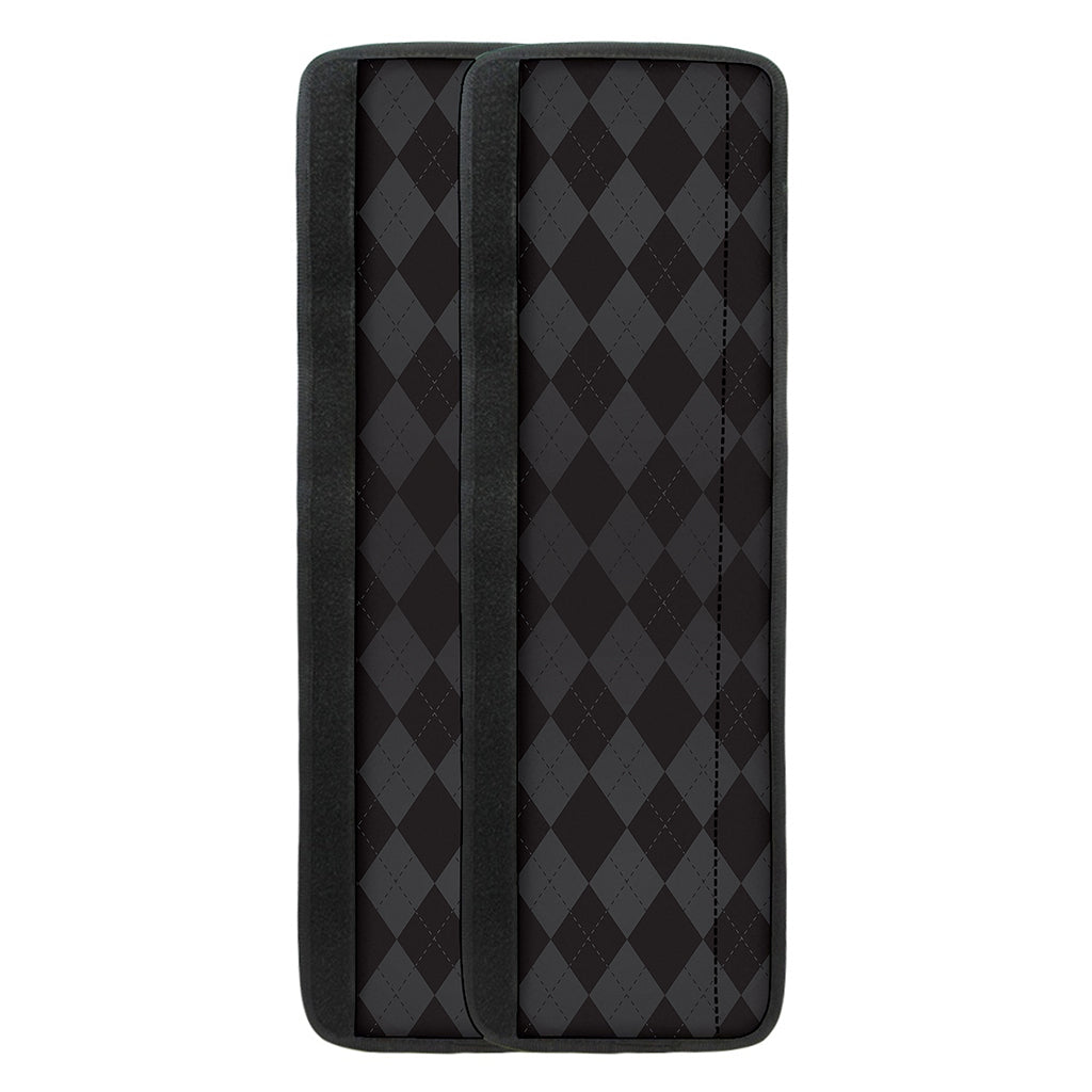 Black And Grey Argyle Pattern Print Refrigerator Handle Covers