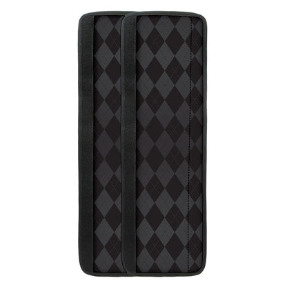 Black And Grey Argyle Pattern Print Refrigerator Handle Covers