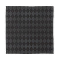 Black And Grey Argyle Pattern Print Silk Bandana
