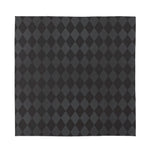 Black And Grey Argyle Pattern Print Silk Bandana