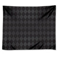 Black And Grey Argyle Pattern Print Tapestry