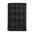 Black And Grey Argyle Pattern Print Trifold Wallet