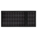 Black And Grey Argyle Pattern Print Trifold Wallet
