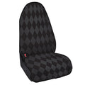 Black And Grey Argyle Pattern Print Waterproof Car Seat Cover