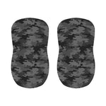 Black And Grey Camouflage Print Bar Stool Covers