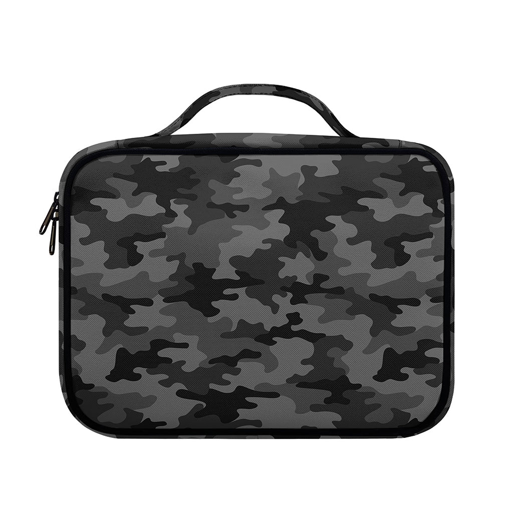 Black And Grey Camouflage Print Briefcase Bible Bag