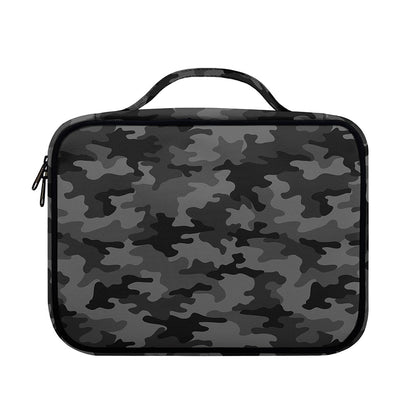 Black And Grey Camouflage Print Briefcase Bible Bag