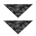 Black And Grey Camouflage Print Dog Bandana