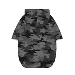 Black And Grey Camouflage Print Dog Zip Up Hoodie