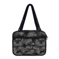 Black And Grey Camouflage Print Double Strap Bible Bag