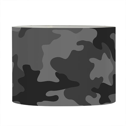 Black And Grey Camouflage Print Drum Lamp Shade