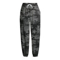 Black And Grey Camouflage Print Fleece Lined Knit Pants