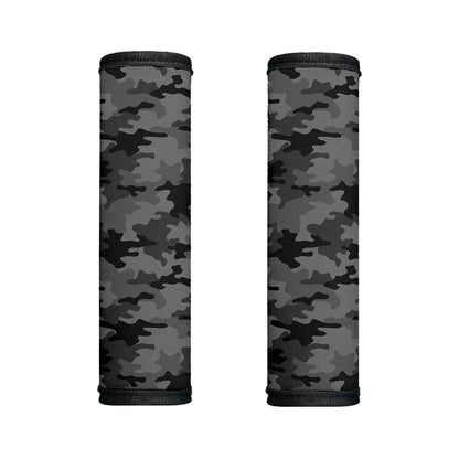 Black And Grey Camouflage Print Handle Covers