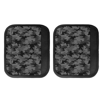 Black And Grey Camouflage Print Handle Covers