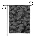 Black And Grey Camouflage Print House Flag