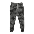 Black And Grey Camouflage Print Jogger Pants