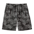 Black And Grey Camouflage Print Men's Swim Trunks