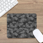 Black And Grey Camouflage Print Mouse Pad