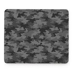 Black And Grey Camouflage Print Mouse Pad