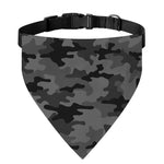 Black And Grey Camouflage Print Over The Collar Dog Bandana