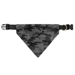 Black And Grey Camouflage Print Over The Collar Dog Bandana