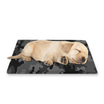 Black And Grey Camouflage Print Pet Cooling Mat Cover