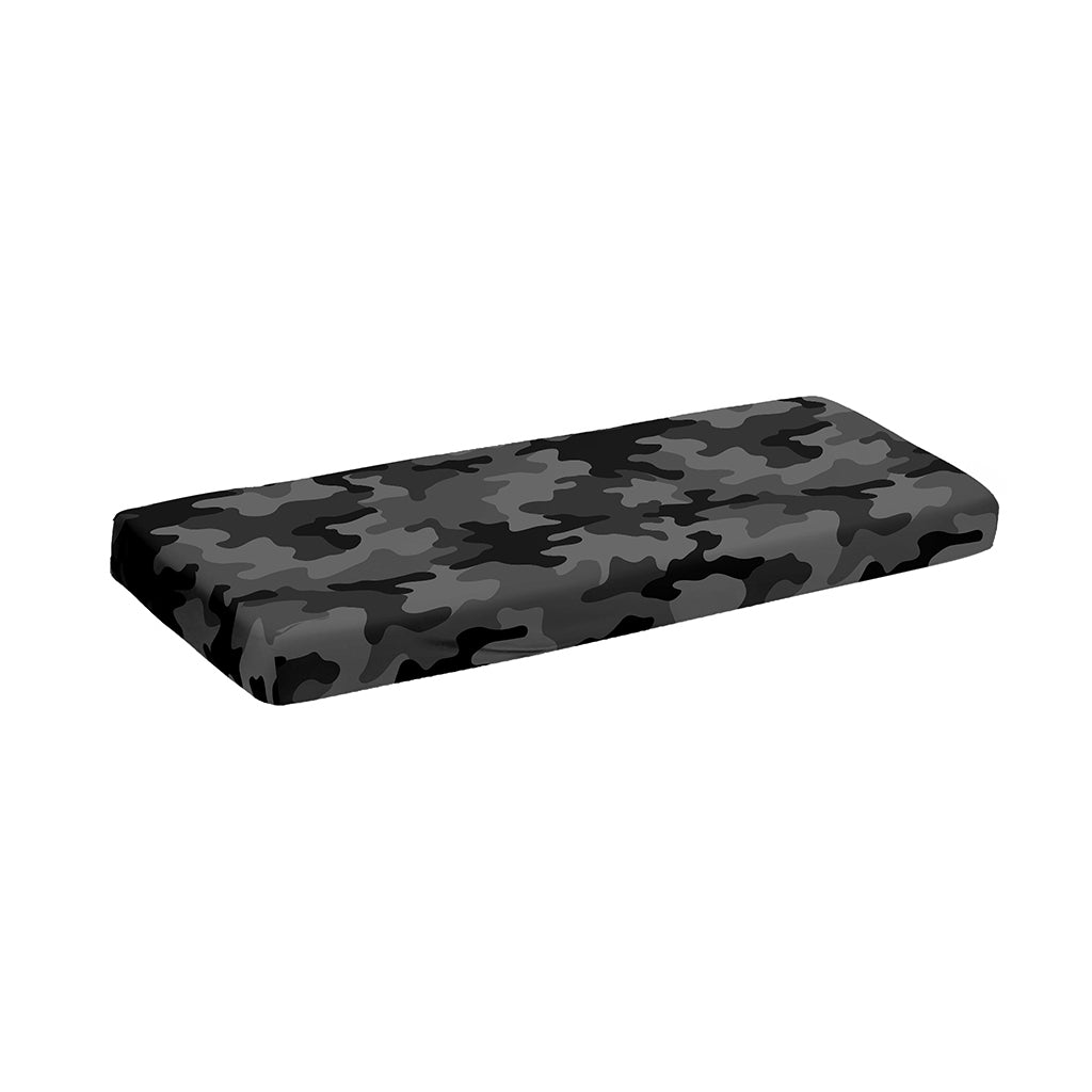 Black And Grey Camouflage Print Piano Keyboard Cover