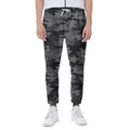Black And Grey Camouflage Print Joggers
