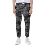 Black And Grey Camouflage Print Scuba Joggers