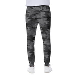 Black And Grey Camouflage Print Scuba Joggers